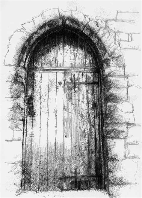 Pencil drawing is an ability which comes naturally to a person and it takes a lot of time and talent to complete a pencil drawing. old door | Art drawings sketches, Art drawings ...