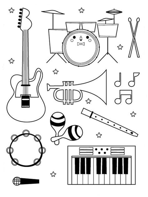 Bojanke Za Decu MuziČki Instrumenti