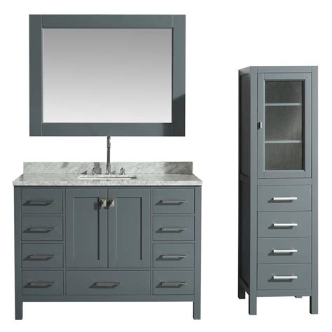 However, vanity cabinets are usually what people are referring to when they talk about bathroom cabinets. Design Element 48 in. W x 22 in. D Bath Vanity in Gray ...