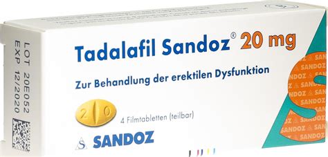 Tadalafil Sandoz Filmtabletten mg Stück in der Adler Apotheke