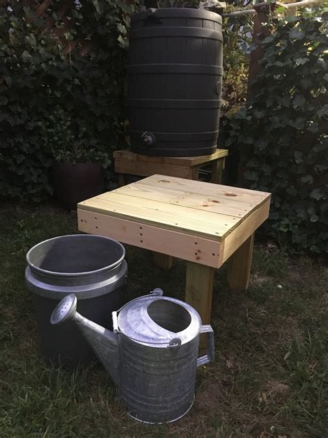 Solid Wood Rain Barrel Stand Handmade Crafted From Etsy