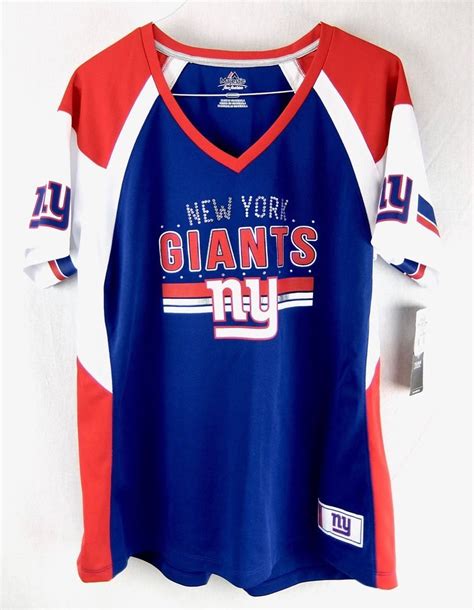 Majestic Nfl Womens M New York Giants Football Fan Fashion Embellished Jersey Majestic