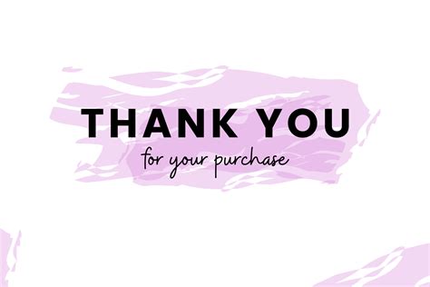 Thank You For Your Purchase Printable Vector Illustration Business