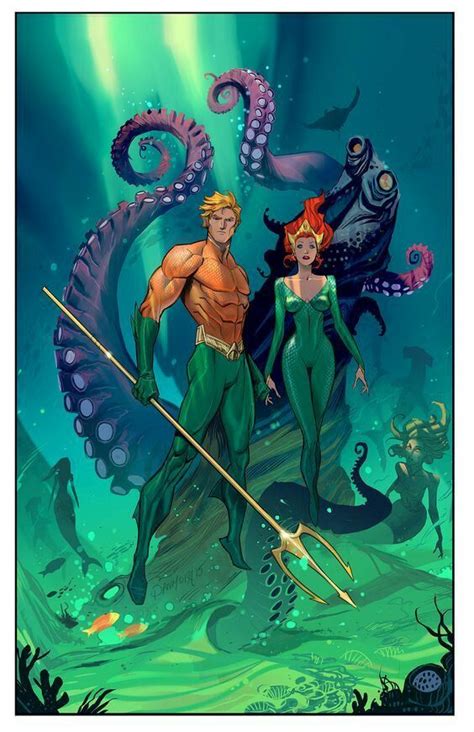 Aquaman And Mera By Dan Mora Aquaman Dc Comics Aquaman Comic Dc