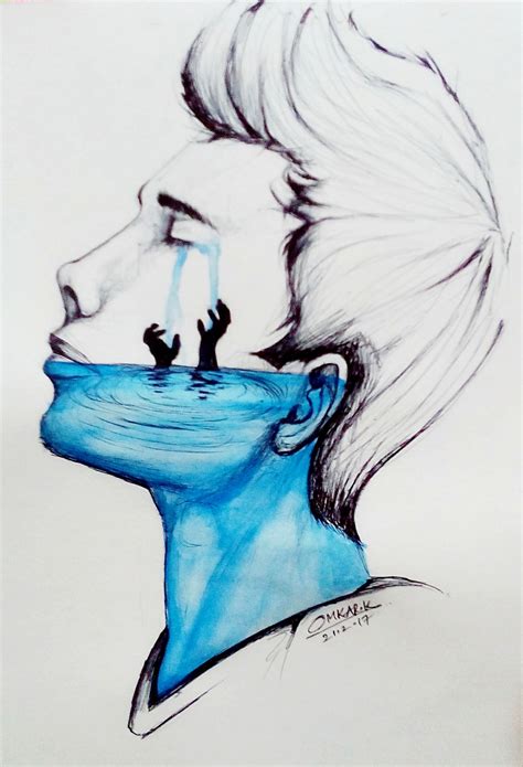 Pin on Paintings and sketches by Omkar Khochare Collection of free hanging drawing sad download on ui ex.