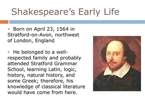 Ppt William Shakespeare And The Globe Theater Powerpoint Presentation