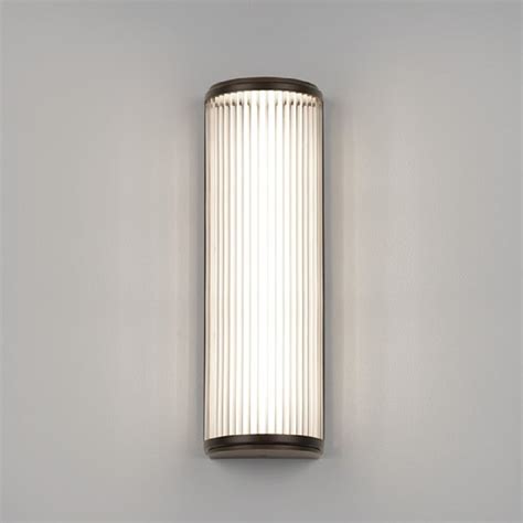 3 antique art deco brass wall sconce lights lamps wheel cut satin glass shades. Deco Style Bathroom Wall Light with Glass Rods and Bronze ...