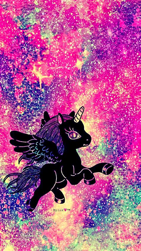 Glitter Wallpaper Galaxy Pastel Rainbow Unicorn Lvandcola