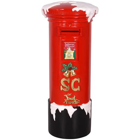 Santas Mail Box Red 138cm Swish Collection Christmas Decorations