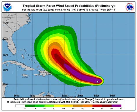 Hurricane Jose Path Update Live Latest Noaa Track Models As Jose Nears