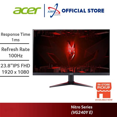 Acer Nitro Vg240yvg240y E Fhd Amd Freesync Gaming Monitor Hd Mi And Dp