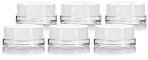 Buy Clear Glass 7 Ml Thick Wall Airtight Small Balm Sample Wax Concentrate Jars With White Foam