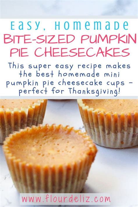 Bite Sized Pumpkin Pie Cheesecakes Recipe Mini Cheesecake Recipes
