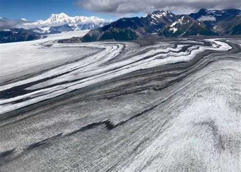 Striking Patterns Are Seen In The Malaspina Glacier In Southeastern