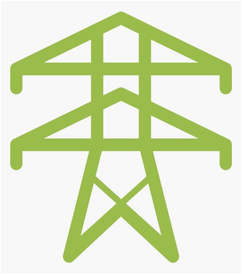Green Power Tower Icon Transparent Power Grid Icon Hd Png Download