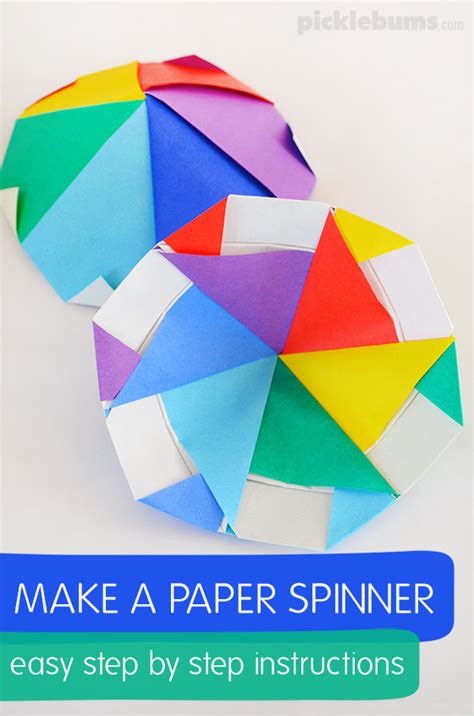 make a cool paper spinner picklebums