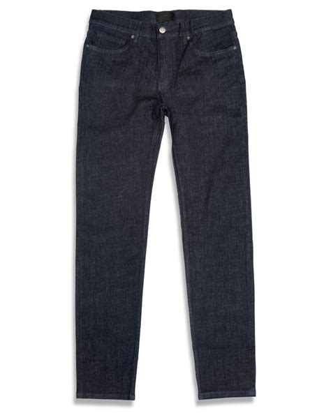Mens Skinny Slim Jeans In Dark Wash Resin Grey Stitch Dstld