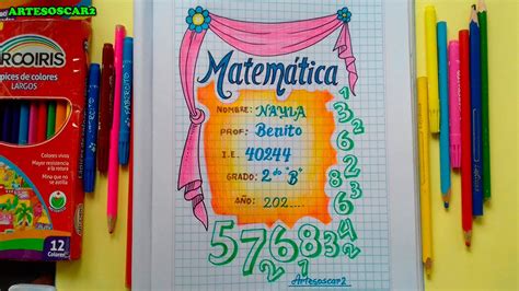 Caratula De Matematica Portadas Bonitas Youtube