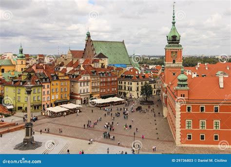 View Of Castle Square Warsaw Poland Editorial Stock Photo Image Of