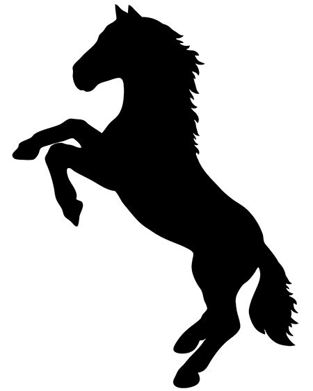 Horse Stallion Rearing Silhouette Horse Png Download