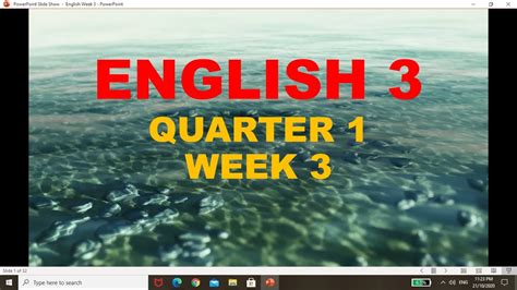 English 3 Quarter 1 Week 3 Melc Based Youtube
