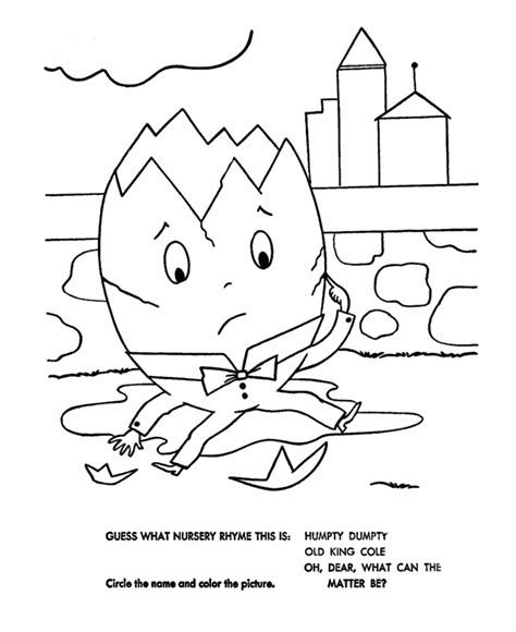 Humpty dumpty coloring pages to download and print for free