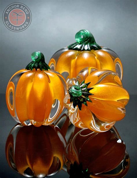 Pumpkinpatch Seasonal Art Glass Anchorbendglass Hand Blown Glass
