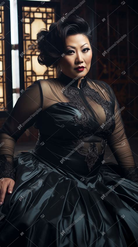 Elegant 45 Year Old Chinese Woman In Bold Cheongsam A Surreal Portrait