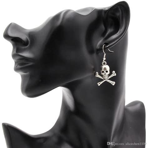 2021 Skull Dangle Earrings Long Drop Eardrop For Women Jewelry