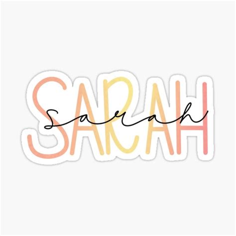 Sarah Sticker For Sale By Krashkin Redbubble