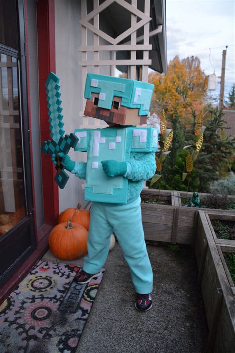 Disguise Costumes Minecraft Armor Deluxe Costume Blue Small 4 6