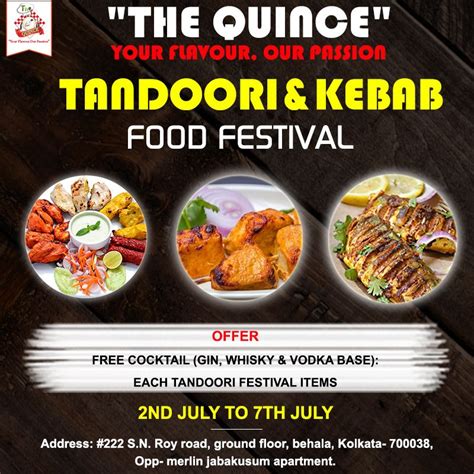 Hot and sour soup is a lot like chili; Tandoori and Kebab Food Festival: Offer: Free Cocktail ...