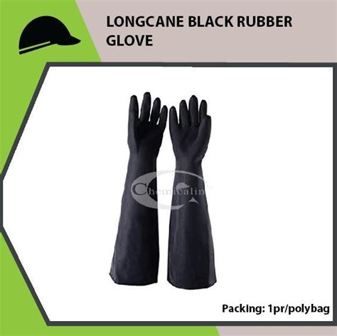 industrial extra longcane black rubber glove lazada