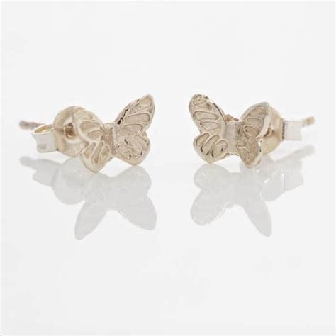 Sterling Silver Butterfly Stud Earrings Ava Koko Jewellery