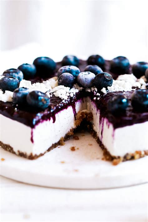 Vegan Blueberry Yogurt Cheesecake Paleo Gluten Free