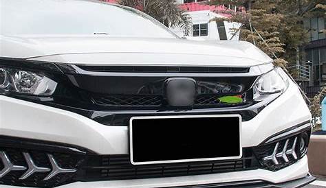 For Honda Civic 10Th 2019-2020 Black Front Lower Bumper Mesh Grill