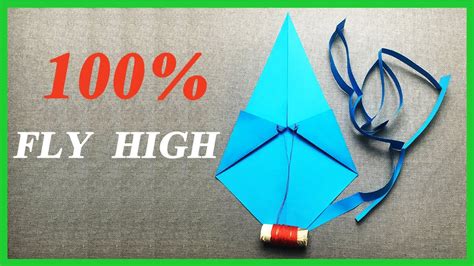 How To Make A Kite Out Of A4 Size Paper Origami Kite 100 Fly Youtube
