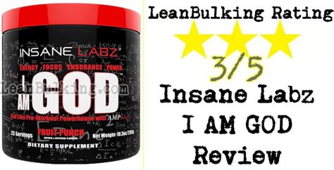 Insane Labz I Am God Review Expert Pre Workout Analysis Worth It