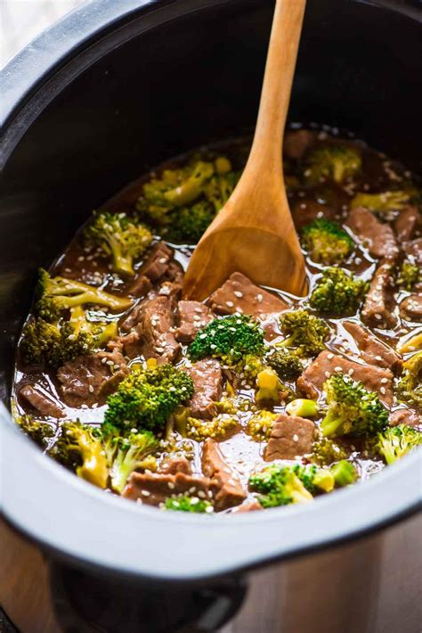 Desserts, sweets, drinks and sauces. Crockpot Beef and Broccoli - WellPlated.com