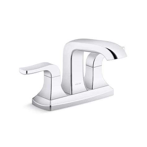 Kohler Rubicon 4 In Centerset Double Handle Bathroom Faucet In Polished Chrome R29403 4d Cp