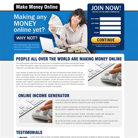 Check spelling or type a new query. Ready to use make money online responsive landing page designs page 3