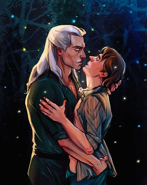 Witcher Geraskier Fanart Gay Couple After Sex Lgbtq Art Jaskier Geralt Of Rivia Erotic Gay Art