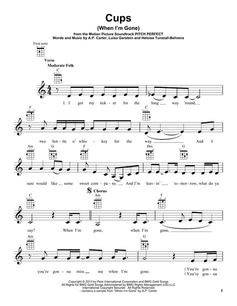 Cups When Im Gone Sheet Music Direct