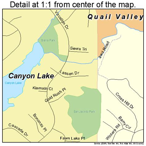 Canyon Lake California Street Map 0610928