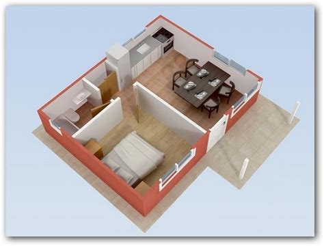 Plano De Casa De Un Dormitorio Dptos Dormitorio En Casa De