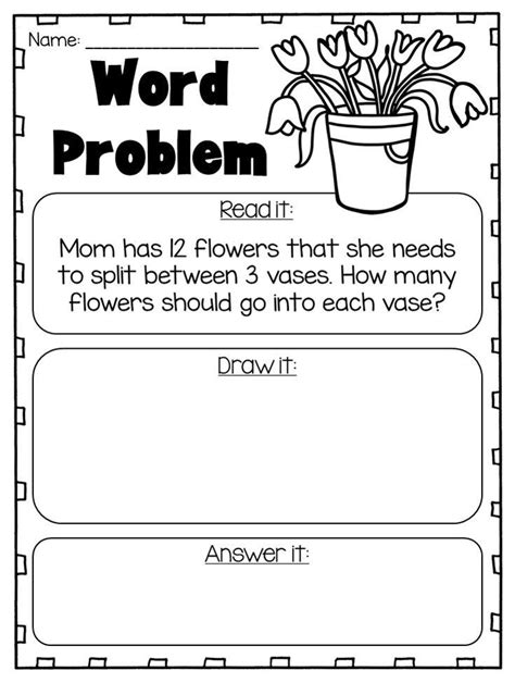 The division problems do not include remainders. Division and Multiplication Word Problem Worksheets | Word problems, Math word problems, Math ...