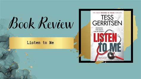 Book Review Listen To Me Rizzoli And Isles 13 By Tess Gerritsen Dyslexic Reader
