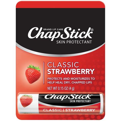 Chapstick Classic Strawberry Flavor Ounce Skin Protectant Lip