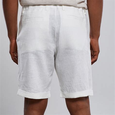 Deluxe Linen Bermuda Shorts White M Yasemen DiŞ Tİcaret Ltd Ştİ
