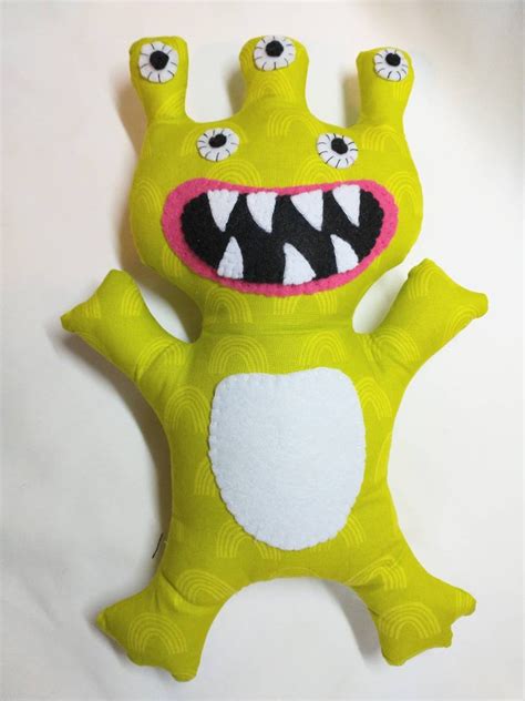 Alien Monster Stuffed Fabric Toy Handmade To Order Etsy